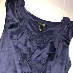 Navy silk dress! - size M